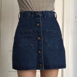 BUTTON UP DENIM SKIRT